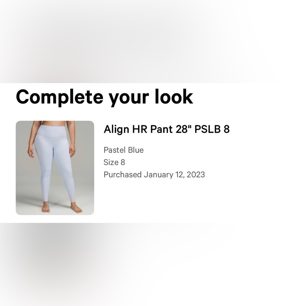 Lululemon High rise align pant 28” inseam